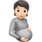 Pregnant Person- Light Skin Tone emoji on Apple